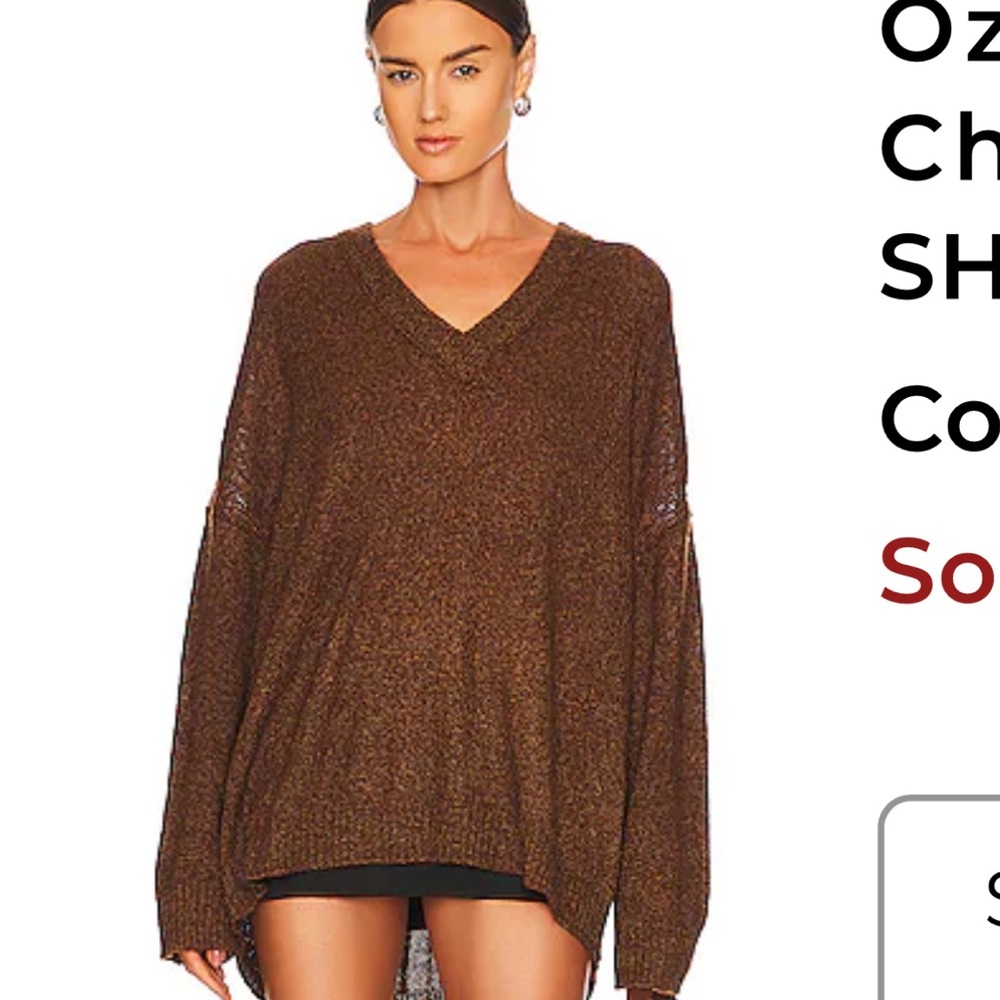 Ozzy oversized sweater in chocolate knit Show Me Your Mu Mu. XS worn once!